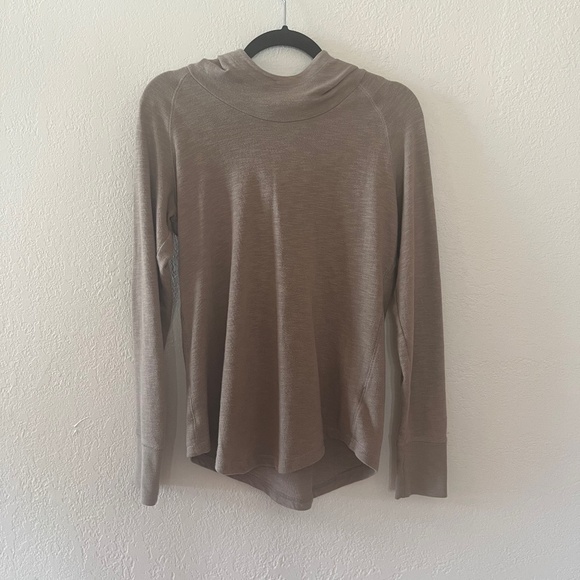 Columbia taupe mockneck hoodie - Picture 1 of 5